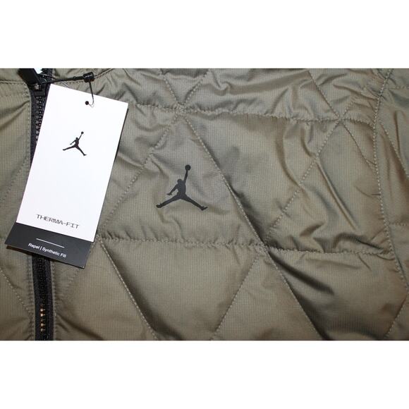 Nike Air Jordan Men's Therma FIT Jacket Olive Green Size XL XXL Large NWT - Picture 8 of 8